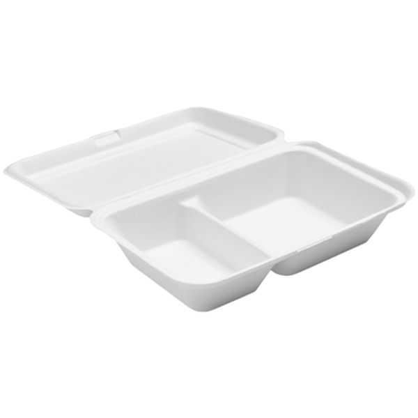Bagasse Menübox 2-geteilt ecoecho®